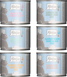 Produktbild von MjAMjAM Probierpaket Katzen Nassfutter Adult Mix aus 6 Sorten Stückchen in Sauce Getreidefrei und Glutenfrei 6 x 185 g - 6 x 185 g