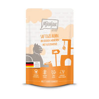 Produktbild von MjAMjAM Quetschie Hundefutter Huhn mit Möhrchen Stückchen in Sauce 48x125g