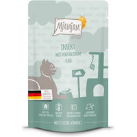 Produktbild von MjAMjAM Quetschie Hypoallergenes Hundefutter Insekt mit Kalb 48x125g