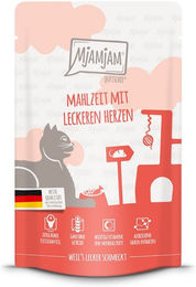 Produktbild von MjAMjAM Quetschie Mahlzeit Creme für Katzen mit hohem Fleischanteil 48x125g