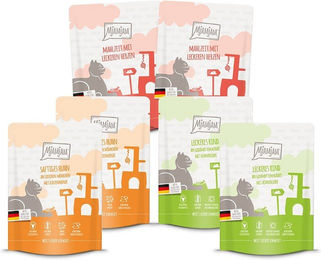 Produktbild von MjAMjAM Quetschie Mahlzeiten Mixpaket Huhn und Rind in der Tube 24x300g