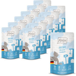 Produktbild von MjAMjAM Quetschie Mousse Ente und Geflügel mit Möhrchen getreidefrei 1500g - 12 x 125 g