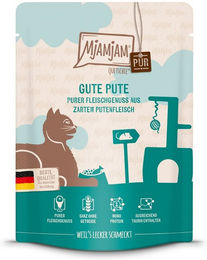 Produktbild von MjAMjAM Quetschie Purer Fleischgenuss Pute Monoprotein Creme 24x300g