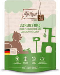 MjAMjAM Quetschie Purer Fleischgenuss Rind pur Hundefutter 6x300g – Bild 1 von 1