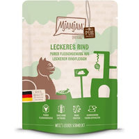 Produktbild von MjAMjAM Quetschie Purer Fleischgenuss Rind pur Hundefutter 6x300g