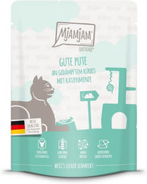 Produktbild von MjAMjAM Quetschie Pute mit gedämpftem Kürbis 6x300g