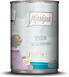MjAMjAM Senior Hundefutter Saftiges Huhn Getreidefrei Monoprotein 6x400g – Bild 1 von 2