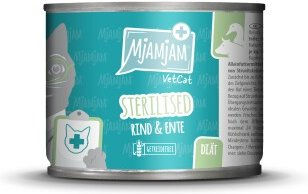 Produktbild von MjAMjAM VetCat Diät Nassfutter für Katzen Adult Sterilisiert Rind und Ente 6x200 g - 6 x 200 g