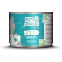 Produktbild von MjAMjAM VetCat Diät Nassfutter für Katzen Adult Sterilisiert Rind und Ente 6x200 g - 6 x 200 g