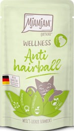 Produktbild von MjAMjAM Wellness Anti-Haarball Katzen Nassfutter Huhn Adult 12 x 125 g - 12 x 125 g