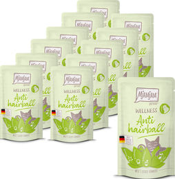 Produktbild von MjAMjAM Wellness Anti Hairball Katzenfutter Huhn Monoprotein Adult 12 x 125 g