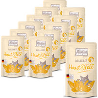 Produktbild von MjAMjAM Wellness Haut und Fell Katzen Nassfutter Huhn Getreidefrei Adult 12 x 125 g