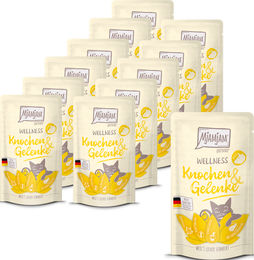 Produktbild von MjAMjAM Wellness Katzen Nassfutter Rind für adulte Katzen Gelenke und Knochen ohne Zucker 12 x 125 g