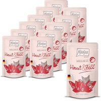 Produktbild von MjAMjAM Wellness Nassfutter für Katzen Haut & Fell mit Rind 12x 125g
