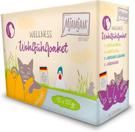 MjAMjAM Wellness Wohlfühlpaket Katzen Nassfutter Huhn Monoprotein Getreidefrei 12x125g - 12 x 125 g – Bild 1 von 9