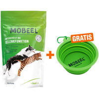 Produktbild von Mobeel Heel Pulver für Hund und Katze 150 g mit gratis Mobeel Faltnapf
