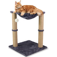 Produktbild von Mobiclinic Pets Kratzbaum Milo 2 in 1 Design mit Hängematte und Spielball Grau 40x40x50cm