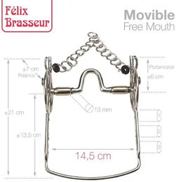Mobiler Pferdemaulkorb Zaldi Felix Brasseur Silber – Bild 1 von 1