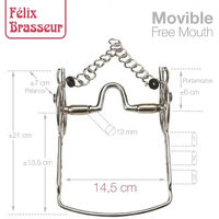 Produktbild von Mobiler Pferdemaulkorb Zaldi Felix Brasseur Silber