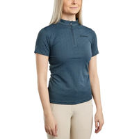 Produktbild von MoCilia Reitshirt Damen Jacquard Grau Blau Größe M