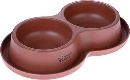 Produktbild von Modern Living Doppelnapf Fujian aus Bambus 2 x 550 ml Braun - 550 ml