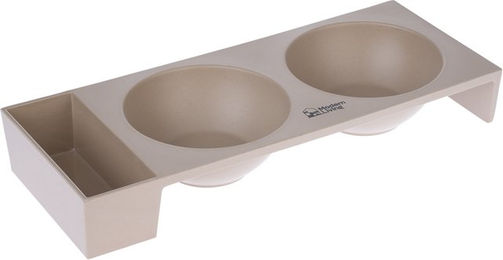 Produktbild von Modern Living Doppelnapf Kioto aus Bambus Beige 2 x 450 ml - 0,45 l