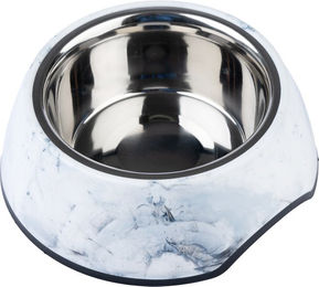 Produktbild von Modern Living Futternapf Athen aus Edelstahl 400 ml Weiß Grau - 400 ml
