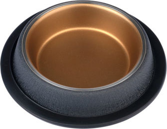 Produktbild von Modern Living Futternapf El Dorado aus Edelstahl in Schwarz-Gold 200 ml Ø 15,5 cm - 200 ml