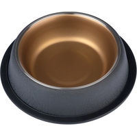 Produktbild von Modern Living Futternapf El Dorado für Katzen aus Edelstahl Schwarz Gold 960 ml - 960 ml