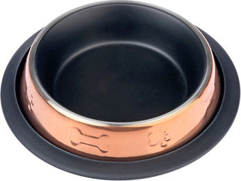 Produktbild von Modern Living Futternapf Maipu aus Edelstahl 200 ml Ø 15,5 cm Schwarz Kupfer - 200 ml