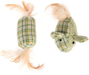 Produktbild von Modern Living Glasgow Katzenspielzeug-Set mit Katzenminze und Mäusen aus Polyester 2er Set