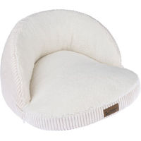 Produktbild von Modern Living Hundebett Hella Katzenbett aus Cord in Beige und Weiß L 60 x B 55 x H 32 cm