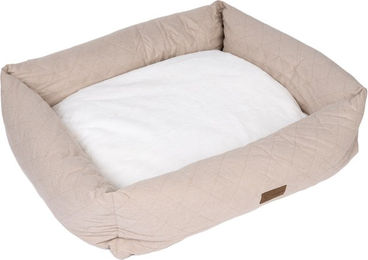 Produktbild von Modern Living Hundebett Muscat für mittelgroße und große Hunde aus Polyester in Weiß und Beige L 110 x B 90 x H 24 cm