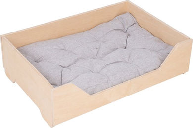 Produktbild von Modern Living Hundebett Richmond aus Holz in Grau und Braun 78 x 53 x 22 cm