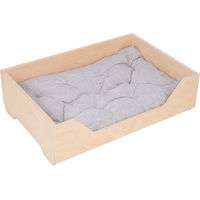 Produktbild von Modern Living Hundebett Richmond aus Holz in Grau und Braun 78 x 53 x 22 cm