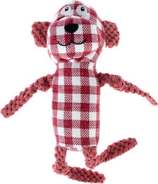 Produktbild von Modern Living Hundespielzeug Kampala Monkey Quietschspielzeug aus Polyester in Rot-Weiß Größe L