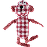 Produktbild von Modern Living Hundespielzeug Kampala Monkey Quietschspielzeug aus Polyester in Rot-Weiß Größe L