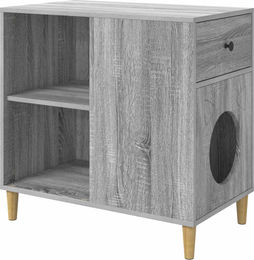 Modern Living Katzenhaus Grau aus Holzwerkstoff, Polyester und Sisal 72 x 42,5 x 70 cm – Bild 1 von 2