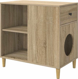 Modern Living Katzenhöhle Sonoma aus Holzwerkstoff mit Sisal und Polyester in Braun und Beige 42 x 70 cm – Bild 1 von 2
