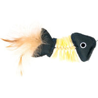 Produktbild von Modern Living Katzenspielzeug Canvas Fisch mit Catnip in Grau und Beige - 1 Stk.