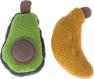 Produktbild von Modern Living Katzenspielzeug-Set Arucas 2er-Set Avocado und Banane mit Catnip aus Polyester