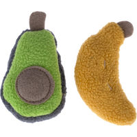 Produktbild von Modern Living Katzenspielzeug-Set Arucas 2er-Set Avocado und Banane mit Catnip aus Polyester