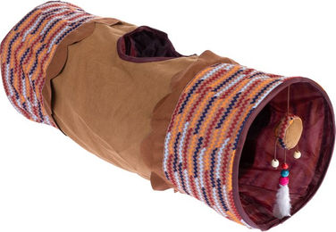 Produktbild von Modern Living Katzentunnel Montana aus Polyester in Braun oder Bunt Ø 25 x L 61 cm