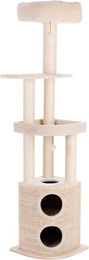 Modern Living Kratzbaum Ecke Catherine für Katzen in Creme aus Plüsch und Sisal – Bild 1 von 1