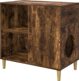 Modern Living Kratzbaum für Katzen aus Holzwerkstoff und Sisal in Geräucherte Eiche Braun 72 x 42,5 x 70 cm – Bild 1 von 3