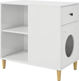 Modern Living Kratzbaum für Katzen in Weiß aus Holzwerkstoff und Sisal 72 x 42,5 x 70 cm – Bild 1 von 1