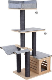 Produktbild von Modern Living Kratzbaum Raleigh für Katzen aus Holz in Grau