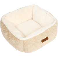 Produktbild von Modern Living Kuschelbett Aarhus Hundebett und Katzenbett Beige L 47 x B 47 x H 21 cm
