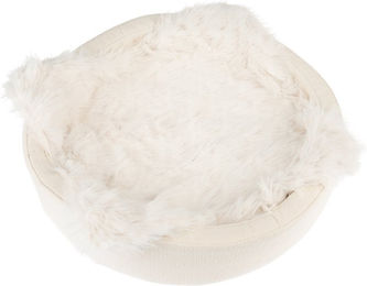 Produktbild von Modern Living Kuschelbett Kiruna Hundekissen und Katzenbett Beige Weiß Ø 55 x H 11 cm