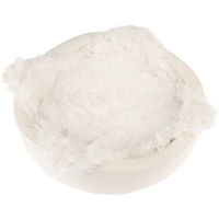 Produktbild von Modern Living Kuschelbett Kiruna Hundekissen und Katzenbett Beige Weiß Ø 55 x H 11 cm